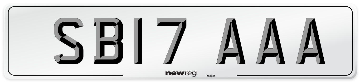 SB17 AAA Number Plate from New Reg